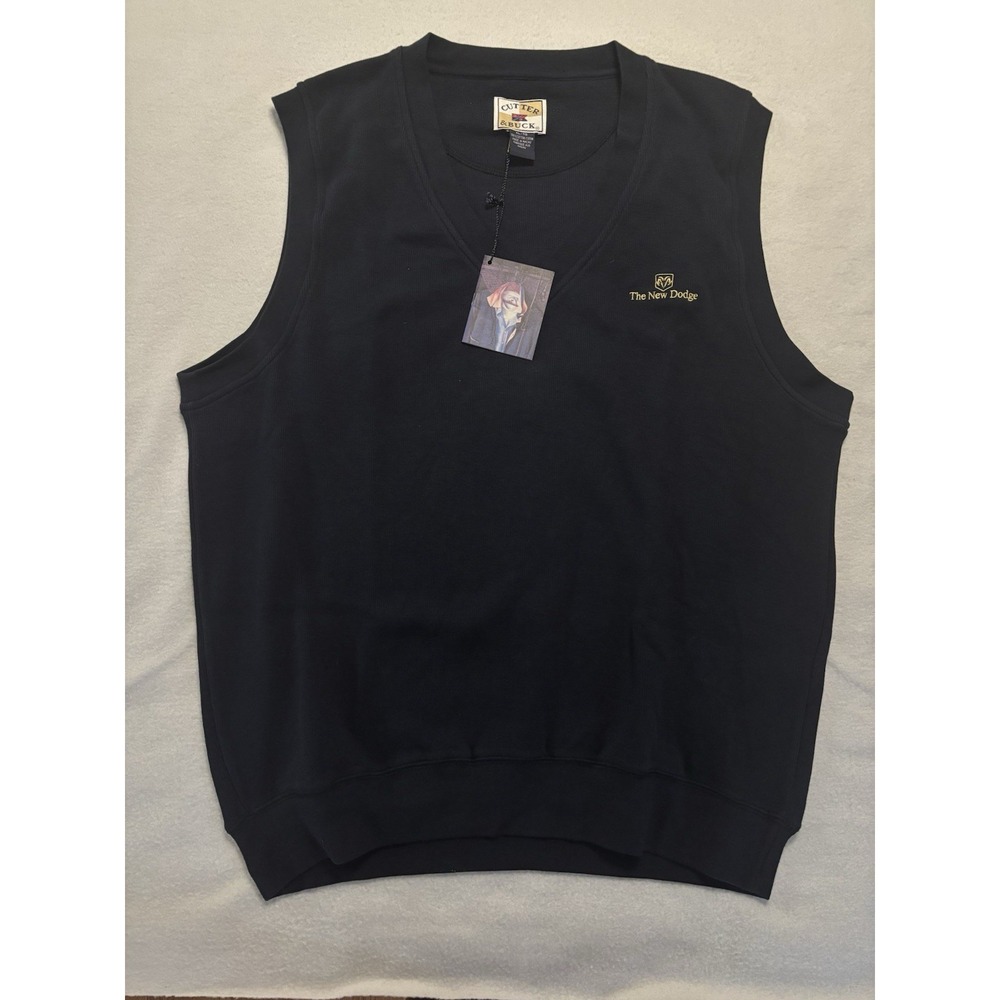 New Cutter & Buck Golf Vest Men's XL Navy Blue Windbreaker The New Dodge NWT